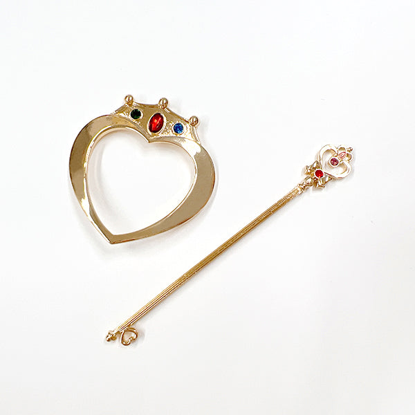 Sailor Moon Chibi Moon compact & Space-time key hair stick - Sailor Moon Limited