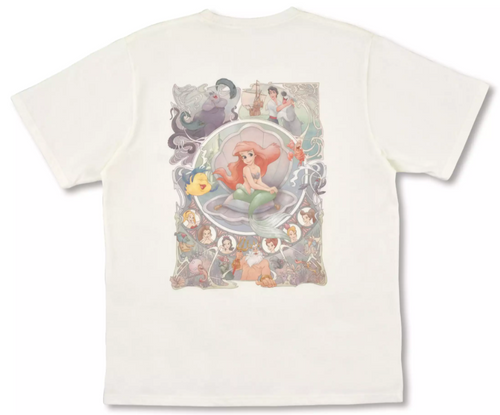 The Little Mermaid short-sleeved T-shirt Disney THE LITTLE MERMAID 35th anniversary  (Free size)