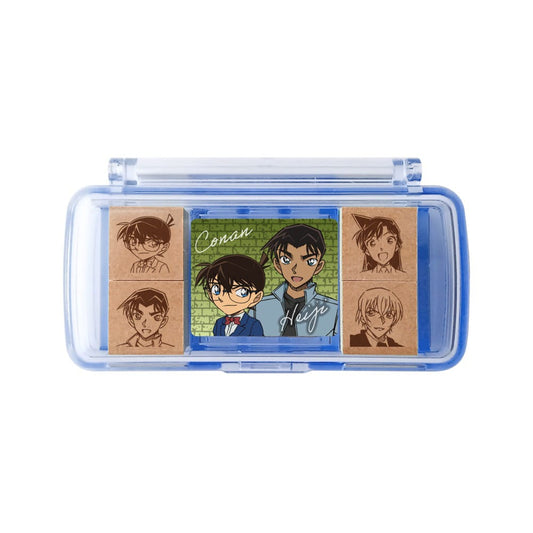 Detective Conan Mini Stamp Set (Conan & Heiji) - The Scarlet Bullet "Movie Edition”