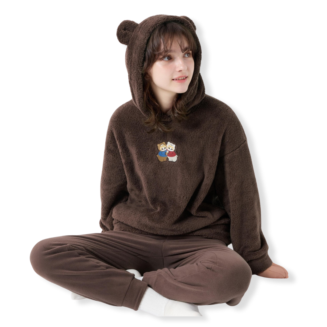 Mofusand Pajama Fleece Set (Brown)