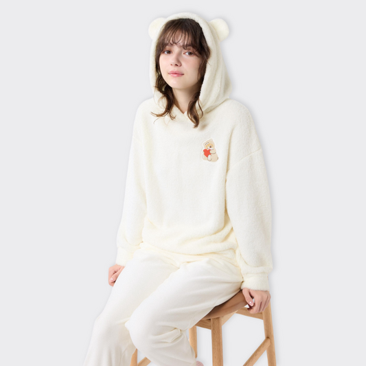 Mofusand Pajama Fleece Set (White)