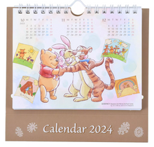 قم بتحميل الصورة في عارض الصور، Pooh &amp; Friends Pop-up Desk Calendar 2024 - Disney Store Japan Exclusive