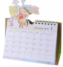 قم بتحميل الصورة في عارض الصور، Pooh &amp; Friends Pop-up Desk Calendar 2024 - Disney Store Japan Exclusive