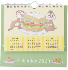 Chip & Dale Pop-up Desk Calendar 2024 - Disney Store Japan Exclusive