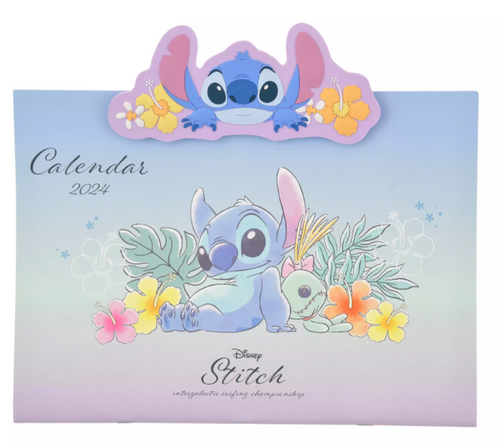 Stitch Wall Calendar with Clip 2024 - Disney Store Japan Exclusive