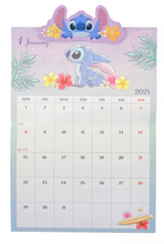 قم بتحميل الصورة في عارض الصور، Stitch Wall Calendar with Clip 2024 - Disney Store Japan Exclusive