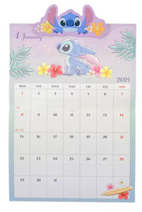 Stitch Wall Calendar with Clip 2024 - Disney Store Japan Exclusive