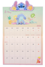 قم بتحميل الصورة في عارض الصور، Stitch Wall Calendar with Clip 2024 - Disney Store Japan Exclusive