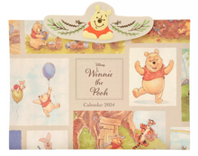 قم بتحميل الصورة في عارض الصور، Pooh &amp; Friends Wall Calendar with Clip 2024 - Disney Store Japan Exclusive