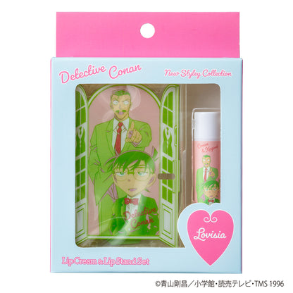 Lovisia Detective Conan Lip Balm & Lip Stand Set Conan & Kogoro
