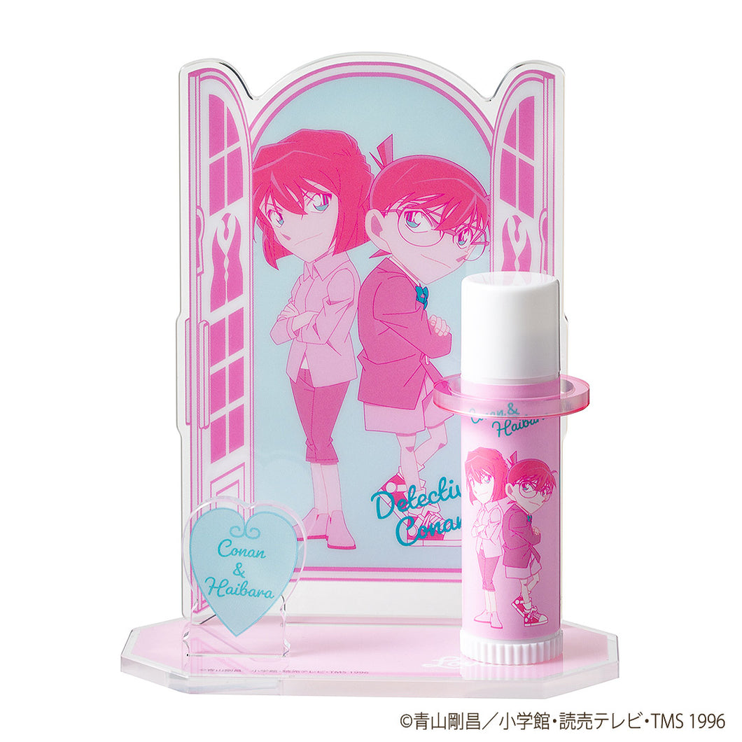 Detective Conan Lip Cream & Lip Stand Set (Citrus Mint Flavor) - Conan & Haibara