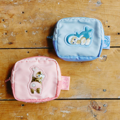 mofusand Puffy Applique Pouch Usanyan Pink with Carabiner