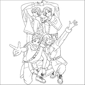 Handsom Anime Boys Coloring Book