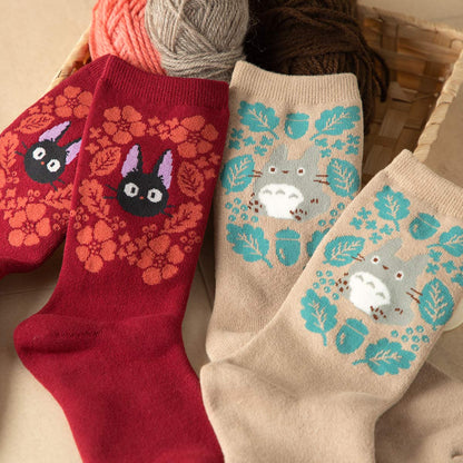 Kiki's Delivery Service Camellia Oil Moisturizing Socks Red 23-25cm