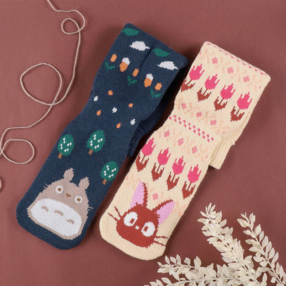 My Neighbor Totoro Blanket Socks Navy 22-26cm - Studio Ghibli