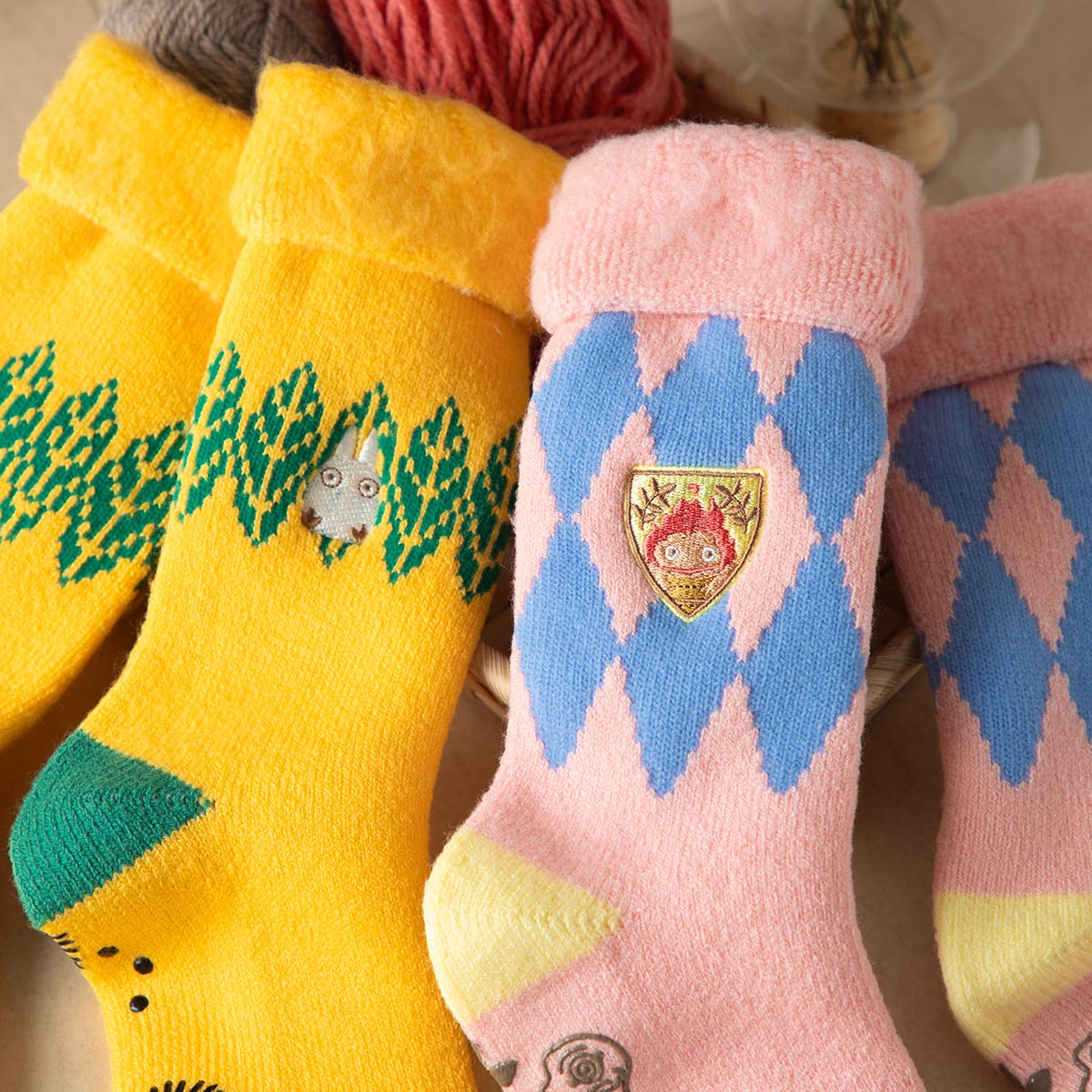 My Neighbor Totoro Room Socks Fleece-Lined 23-25cm