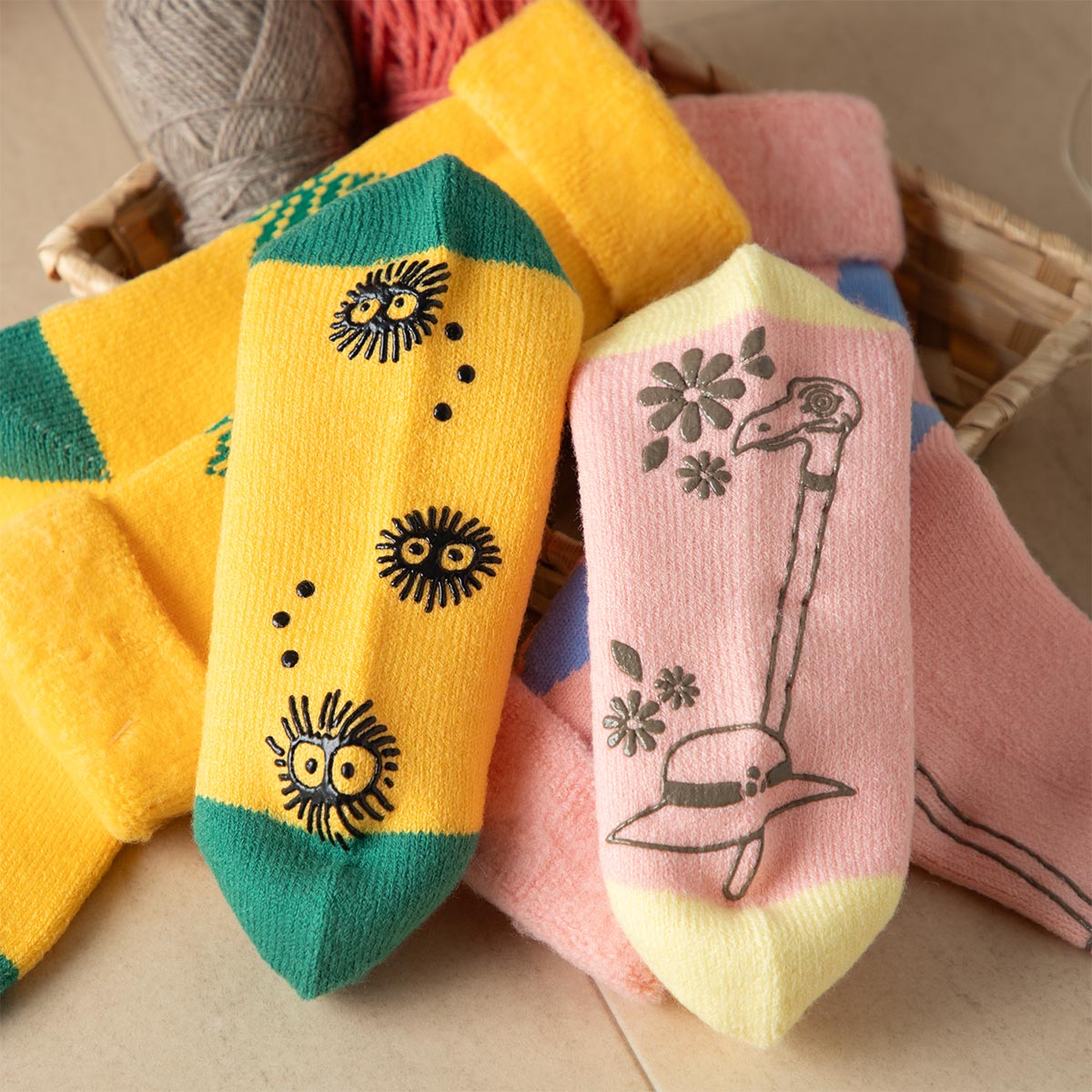 My Neighbor Totoro Room Socks Fleece-Lined 23-25cm
