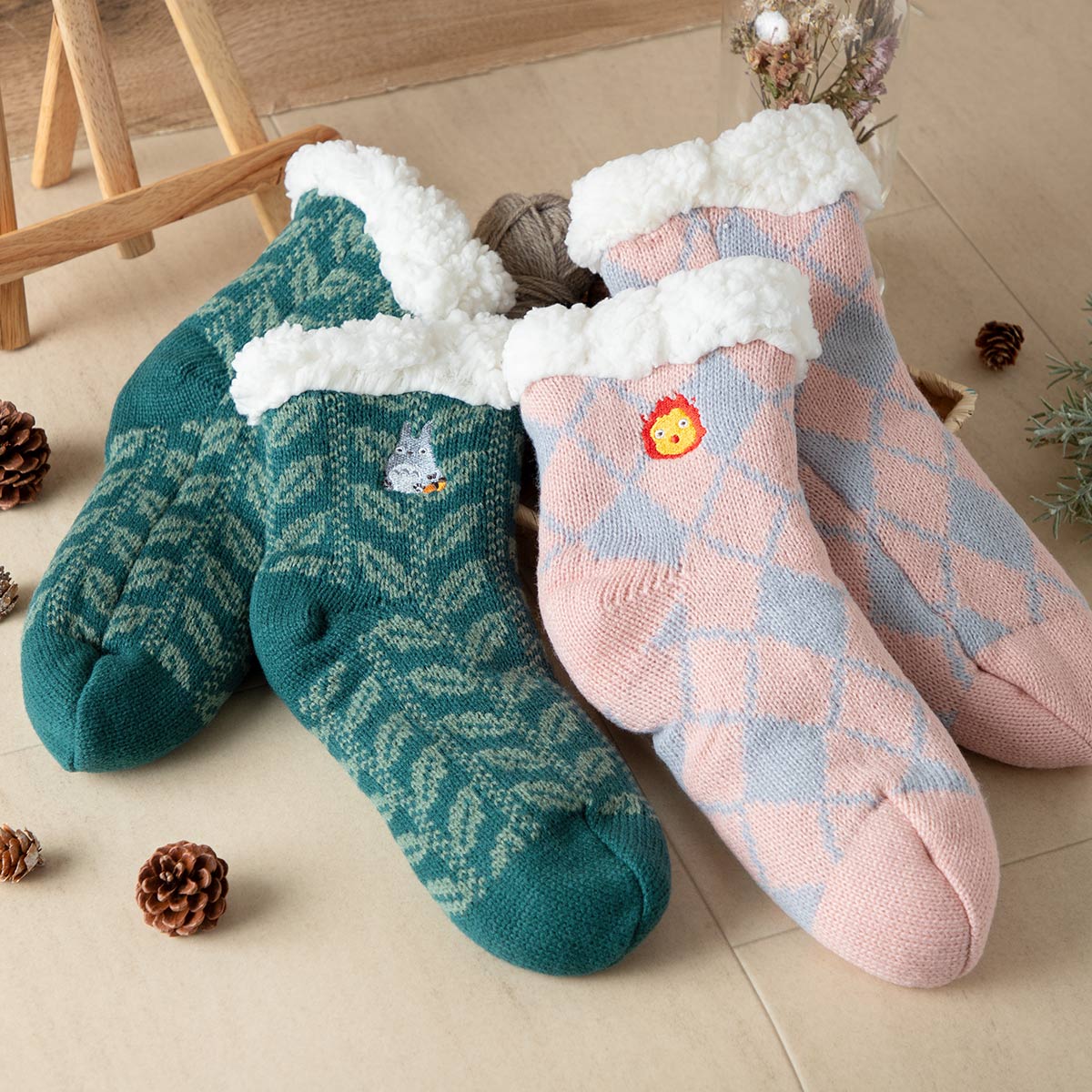 My Neighbor Totoro Room Socks Lined 23-25cm