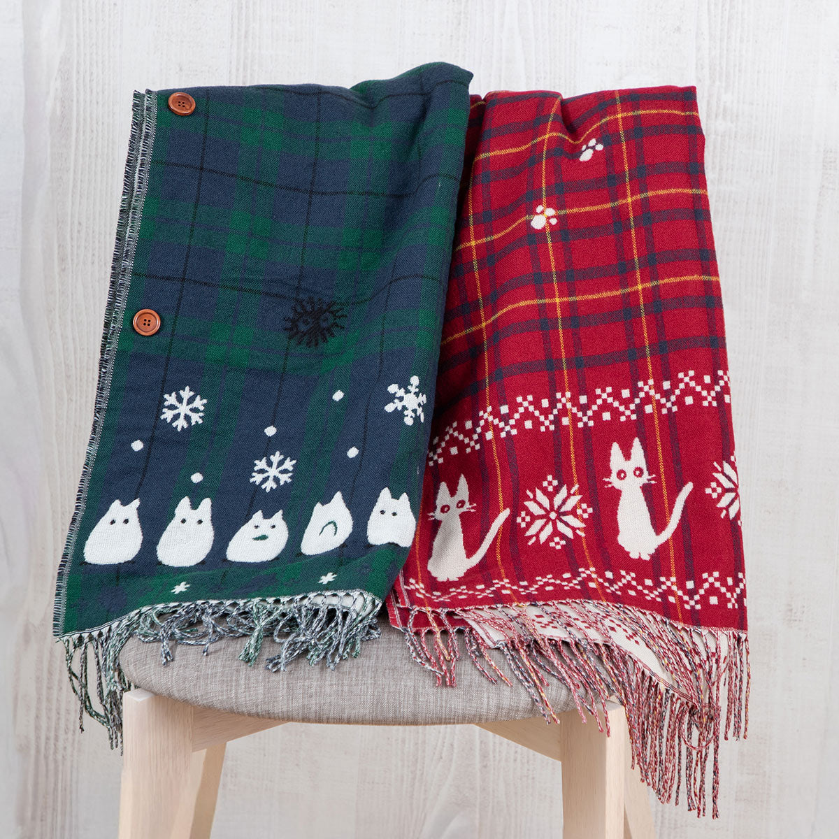 Kiki's Delivery Service Buttoned Check Stole Jiji