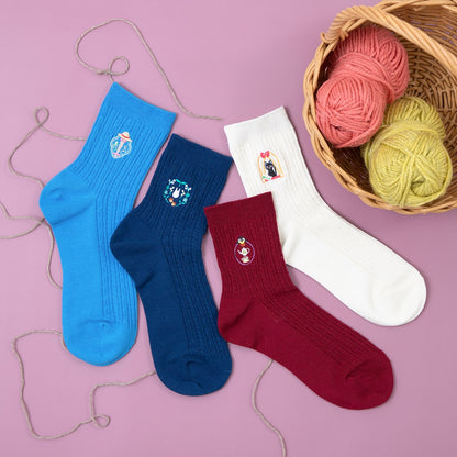 Kiki's Delivery Service Icon Embroidery Socks 23-25cm