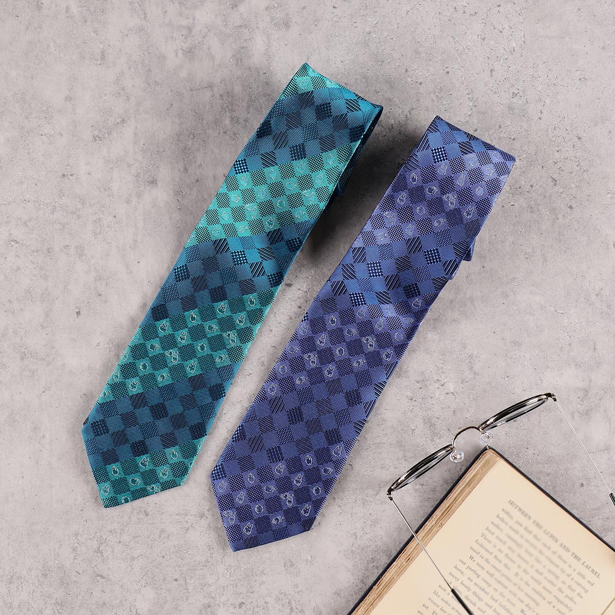 Studio Ghibli My Neighbor Totoro Silk Necktie Donguri Ichimatsu Blue