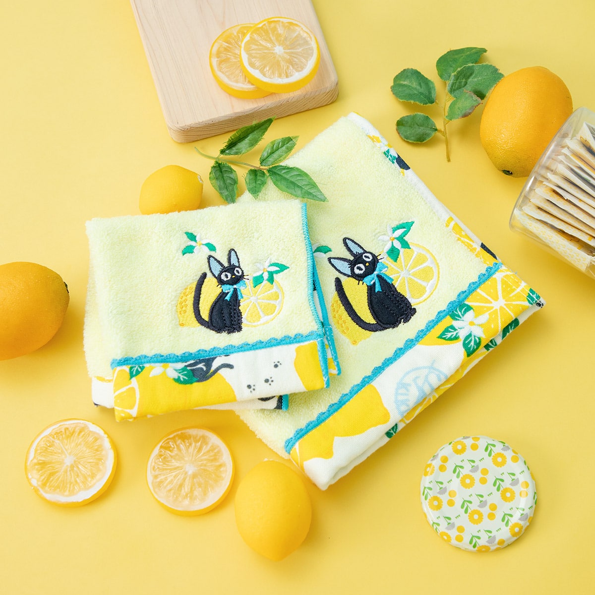 Kiki's Delivery Service Lemon Flower Series Cotton Wash Towel