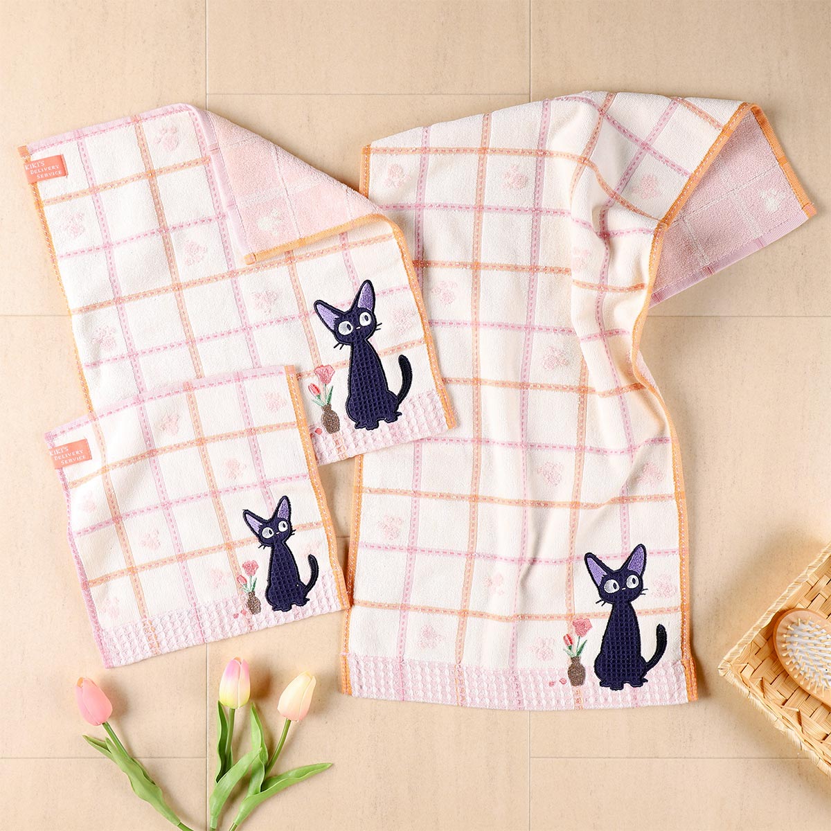 Kiki's Delivery Service 'Waffle Jiji' Mini Towel - Studio Ghibli