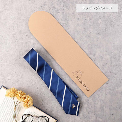 My Neighbor Totoro 26SS Nut Stripe Silk Necktie Navy