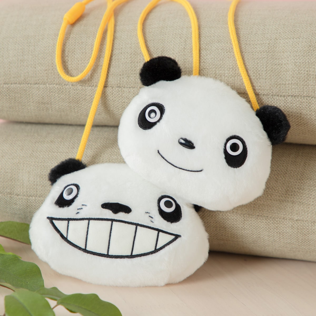Sun Arrow Panda Kopanda Papanda Coin Purse with Neck Cord