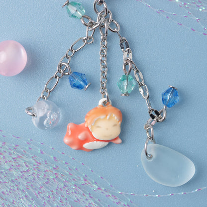 Ponyo on the Cliff by the Sea Earrings Yurayura