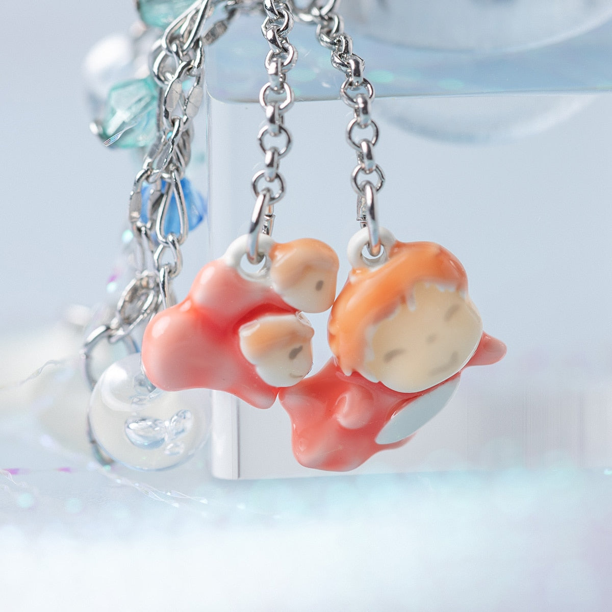 Ponyo on the Cliff by the Sea Earrings Yurayura