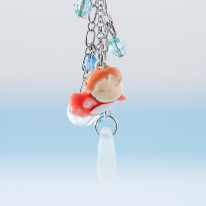 Ponyo on the Cliff by the Sea Earrings Yurayura