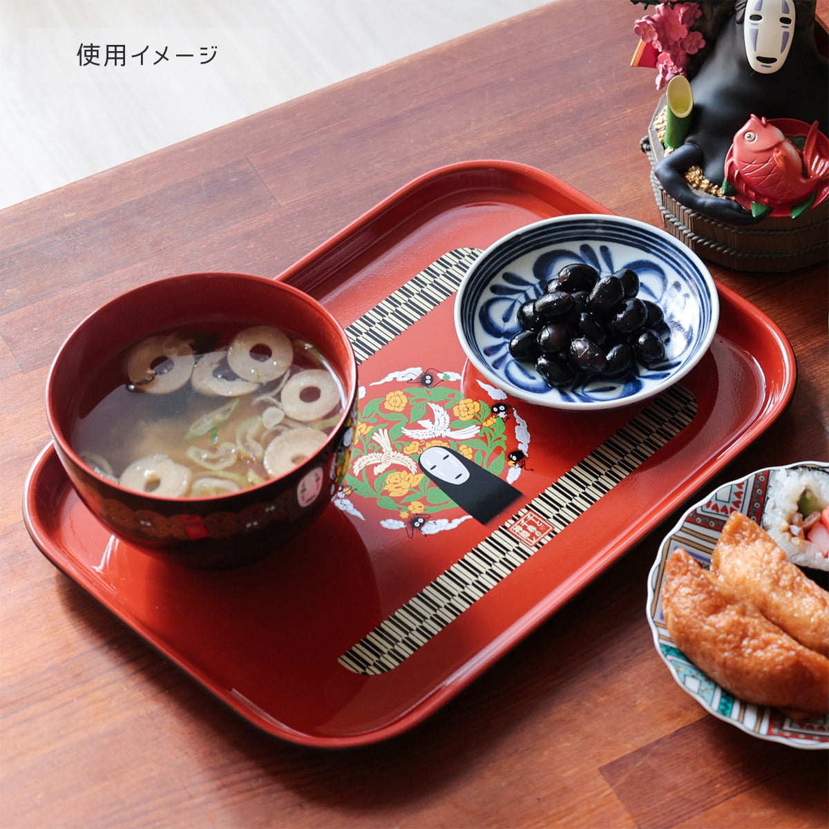 Studio Ghibli Spirited Away Lacquer-Style Serving Tray Kaonashi