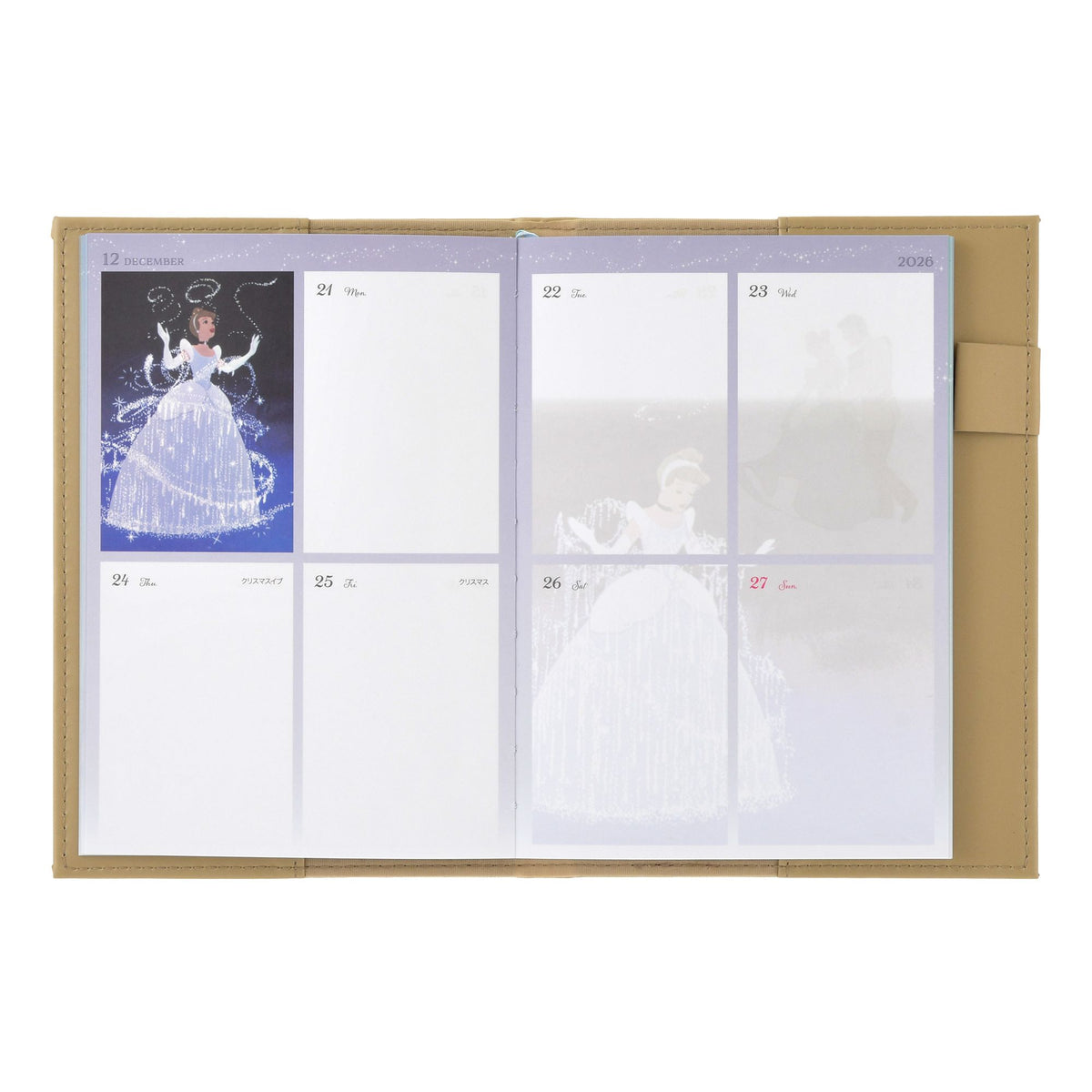 Cinderella Planner & Schedule Book B6 Embossed Storybook CALENDAR & ORGANIZER 2027