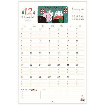 Wall-Mounted Family Calendar with Stickers 853136【2027 Year 1[Start of the Month]