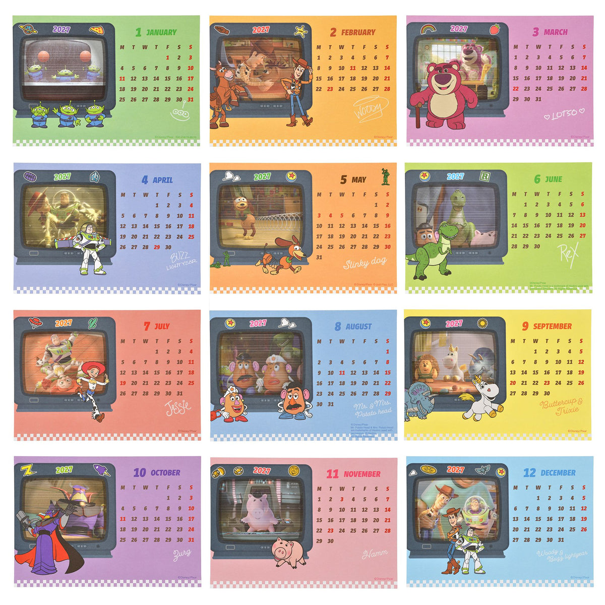 Toy Story Desk Calendar with Figure — CALENDAR & ORGANIZER 2027