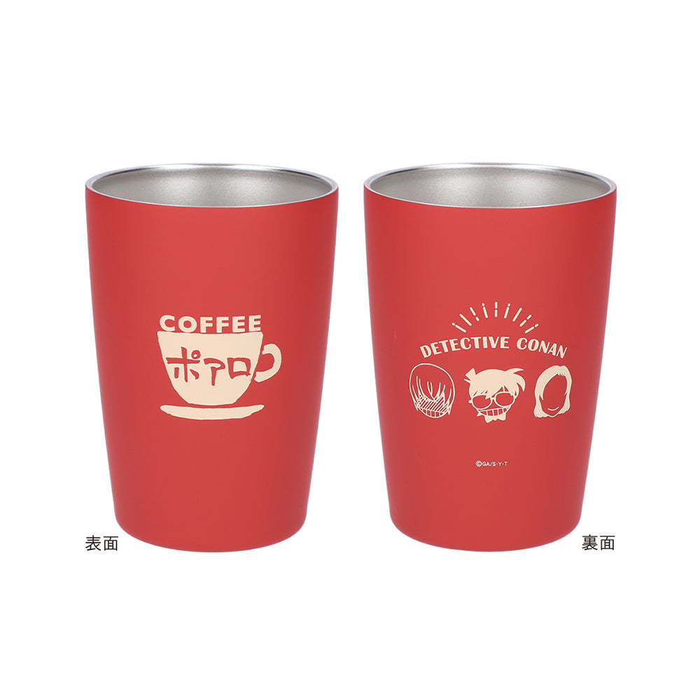 Detective Conan Plaza Stainless Steel Tumbler, Café Poirot