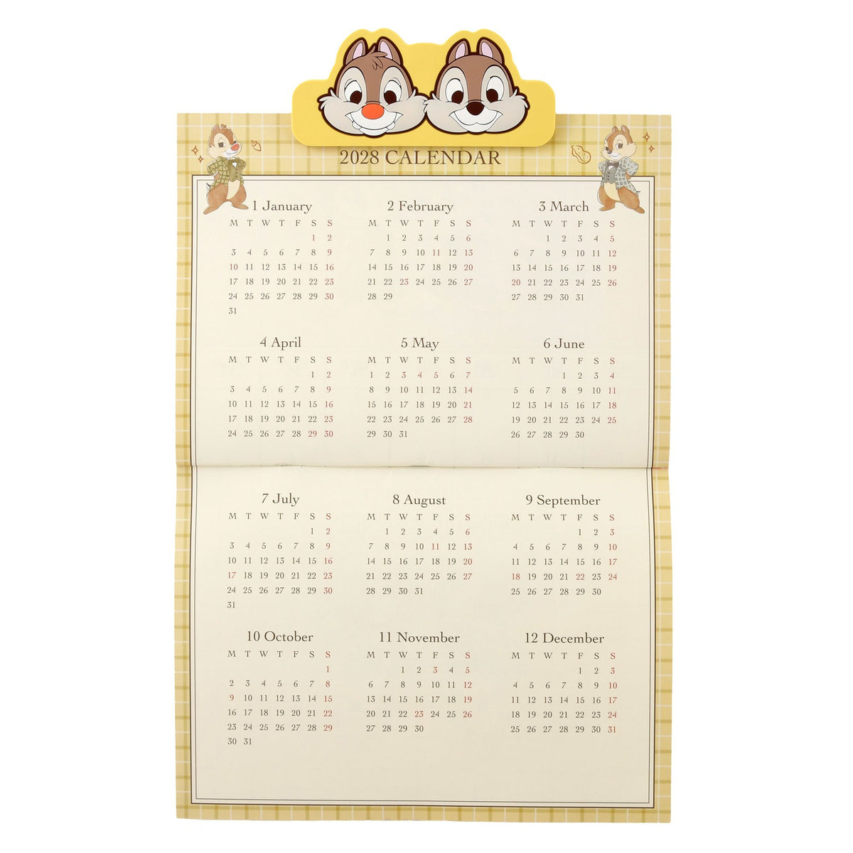 Chip 'n' Dale Wall Calendar with Clip—CALENDAR & ORGANIZER 2027