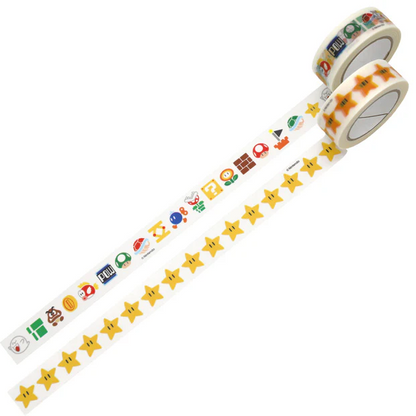 Super Nintendo World™ Superstar Masking tape (2 pieces) & tape cutter set - Universal Studios Japan