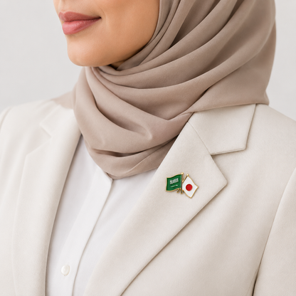 Saudi Arabia × Japan Friendship Pin – Expo Osaka 2025 Limited Edition - Yorozuya Store