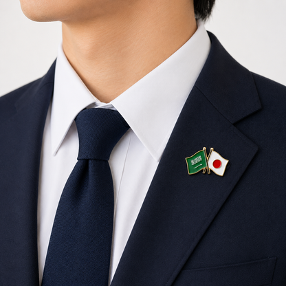 Saudi Arabia × Japan Friendship Pin – Expo Osaka 2025 Limited Edition - Yorozuya Store