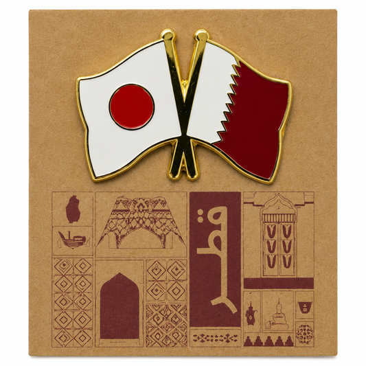 Qatar× Japan Friendship Pin – Expo Osaka 2025 Limited Edition - Yorozuya Store