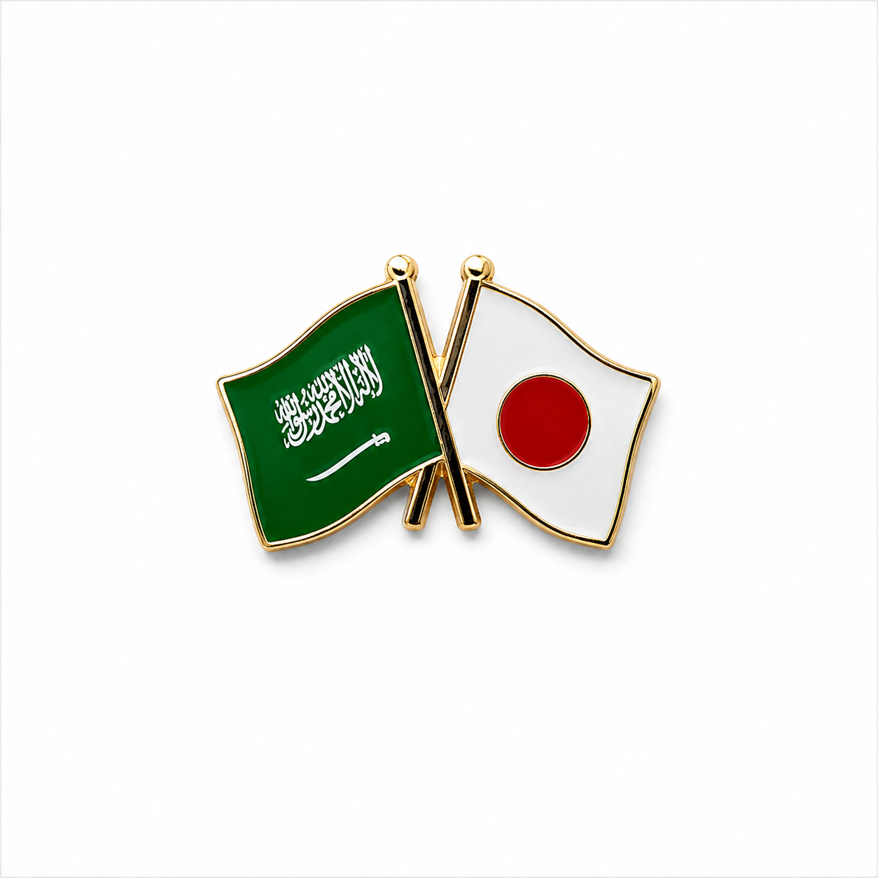 Saudi Arabia × Japan Friendship Pin – Expo Osaka 2025 Limited Edition - Yorozuya Store