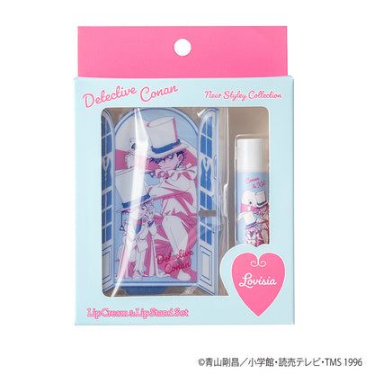 Detective Conan Lip Cream & Lip Stand Set (Citrus Mint Flavor) - Conan & Kid