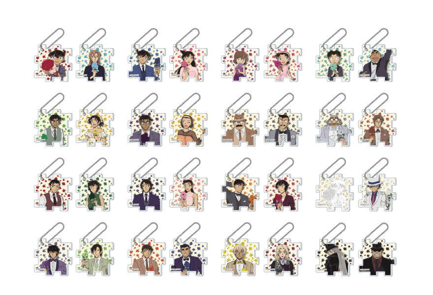 Conan 30th Anniversary Acrylic puzzle Keychain (16 types/ random) (2 pieces per set)
