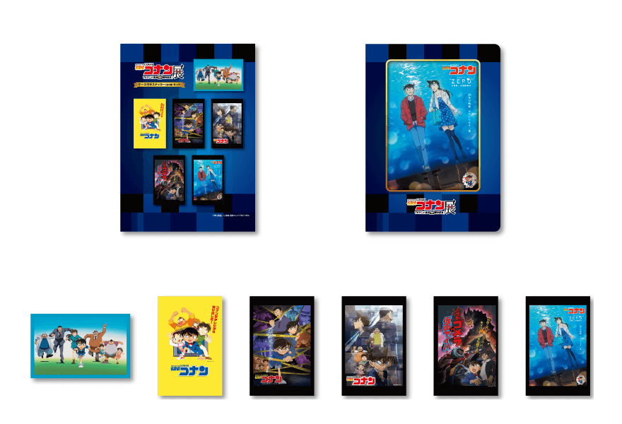 Conan 30th Anniversary Sticker set with case (6 types in total)