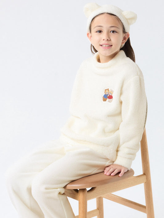 Mofusand Kids Pajama Fleece Set (White)