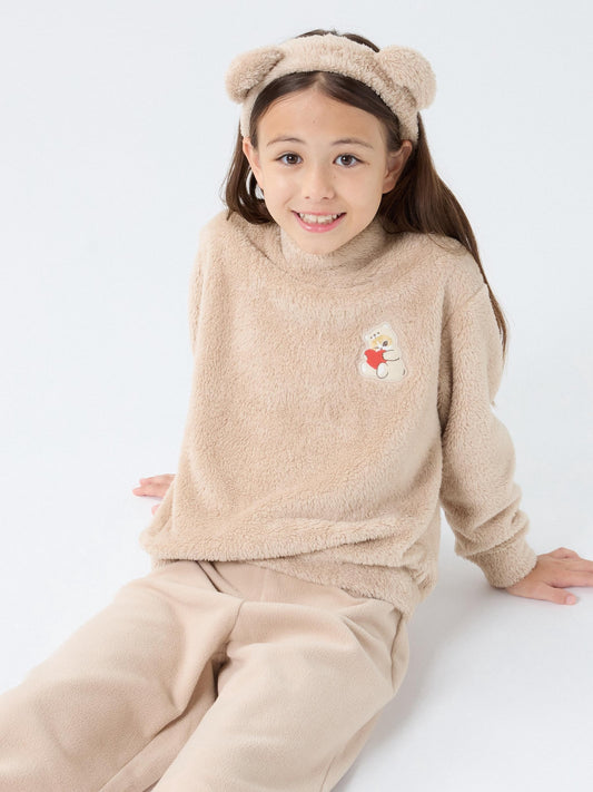 Mofusand Kids Pajama Fleece Set (Beige)