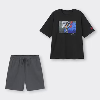 TV Animation One Piece 25th - One Piece Graphic T-shirt & Short Pants Set (XS~3XL)