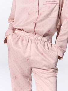 Kirby Satin Pajamas  Pink (Long Sleeves & Long Pants)(S~3XL)